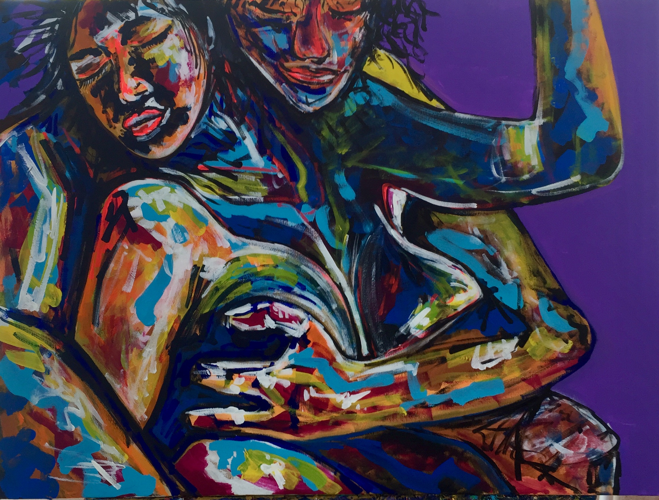 Couple, acrylic on canvas, cm60x80cm,Ferrara, 2019