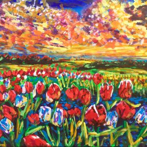 Field of poppies, acrylic on canvas, cm 60 xcm 80, 2019, occhiobello, private collections.