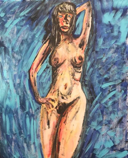 leloo girl we met, acrylic on canvas, cm 40 x cm 50, Occhiobello, 2020.