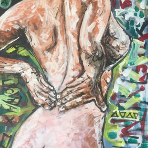 Lona naked girl, acrylic on canvas, cm 50 x cm 70, Lido delle Nazioni, 2o2o