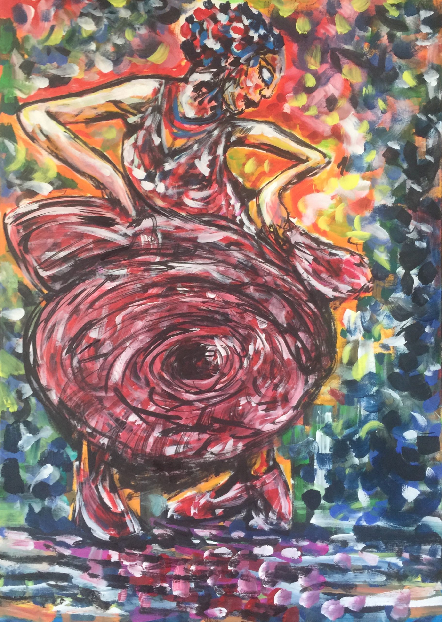 Dancing queen, acrilico su tela, cm 50 x cm 70 , Lido delle Nazioni, 2020